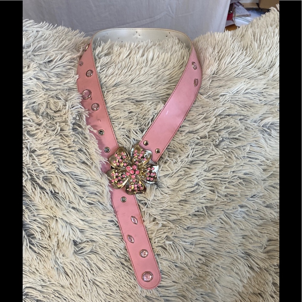 Belt pink with Rhinestone